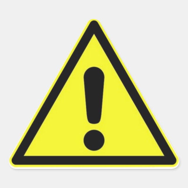 Sticker pour panneau de danger (Devant)