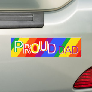 Sticker pour papa fière de Rainbow