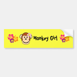 Sticker pour pare-chocs à fleurs pour singe Girl I