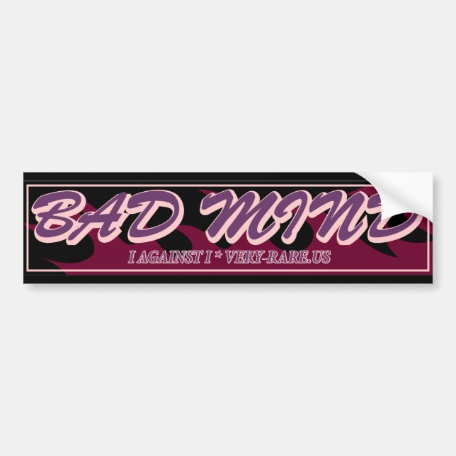Sticker pour pare-chocs à mauvais état d'esprit -  (Devant)