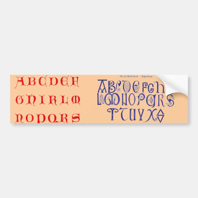 Sticker pour pare-chocs Alphabet (Devant)