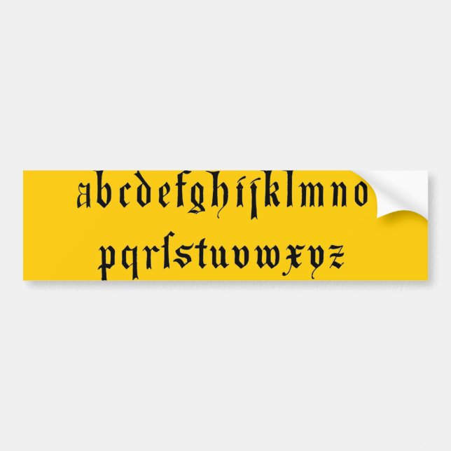 Sticker pour pare-chocs Alphabet (Devant)