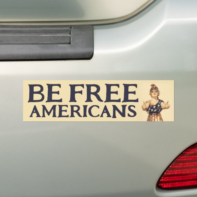 Sticker pour pare-chocs américains Soyez libre (En voiture)