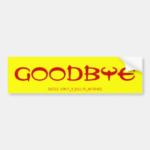 Sticker pour pare-chocs au revoir