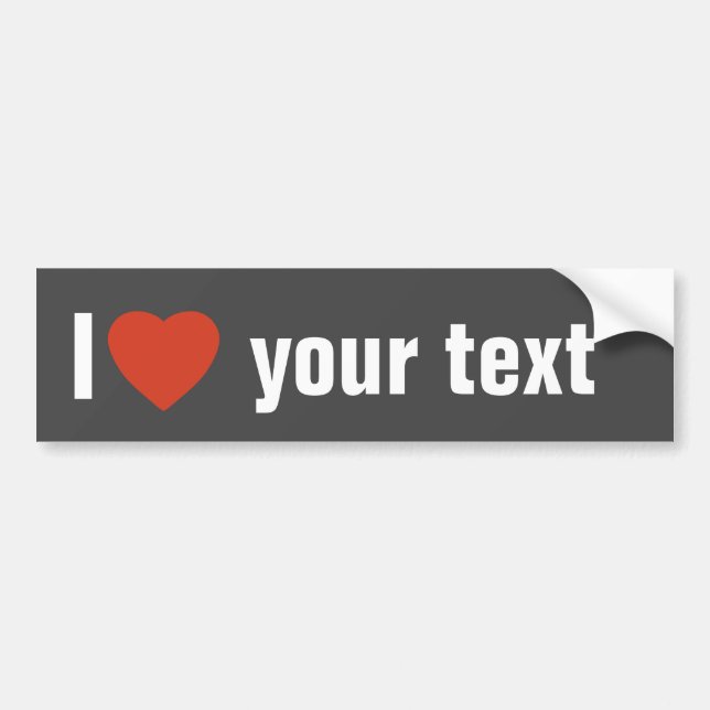 Sticker pour pare-chocs coeur gris I (Devant)