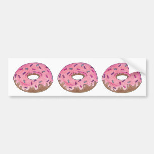 Sticker pour pare-chocs de beignes roses Doughnut 