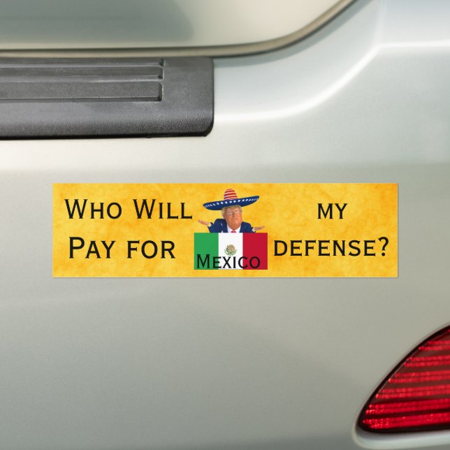 Sticker pour pare-chocs de défense de Trump (En voiture)