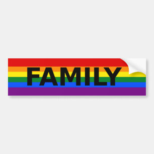 Sticker pour pare-chocs de famille Rainbow