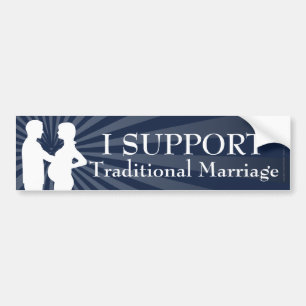 Sticker pour pare-chocs de mariage traditionnel