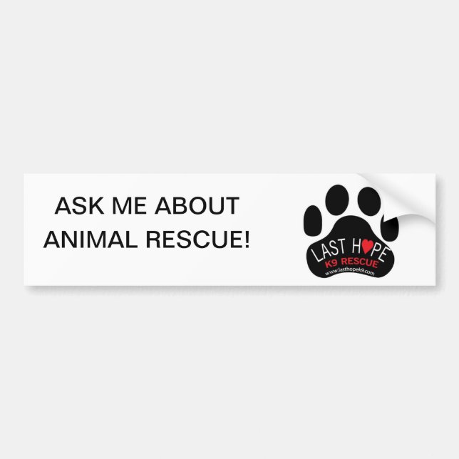 Sticker pour pare-chocs dernier Hope K9 Secourt -  (Devant)
