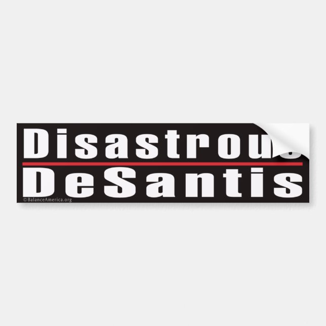 Sticker pour pare-chocs "Desantis désastreux" (Devant)