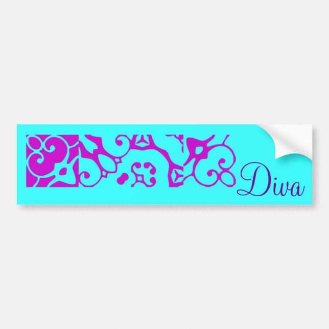 Sticker pour pare-chocs Diva Designer Nom III (Devant)