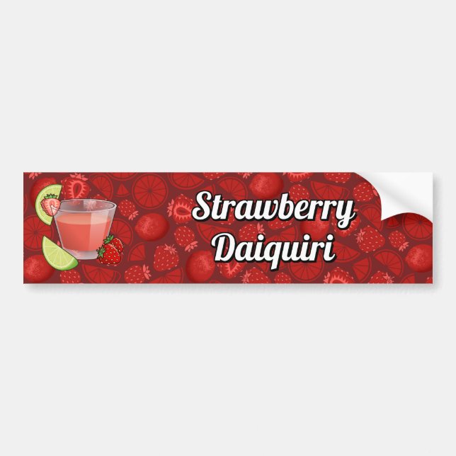 Sticker pour pare-chocs fraises Daiquiri (Devant)
