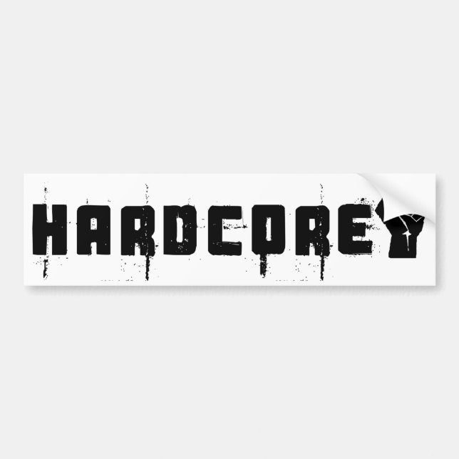 Sticker pour pare-chocs hardcore (Devant)