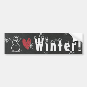 Sticker pour pare-chocs hivernal des neiges