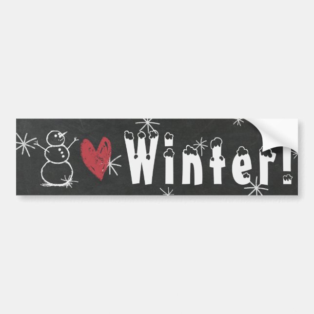 Sticker pour pare-chocs hivernal des neiges (Devant)