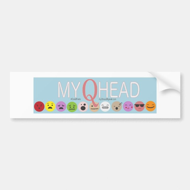 Sticker pour pare-chocs MyQHead (Devant)