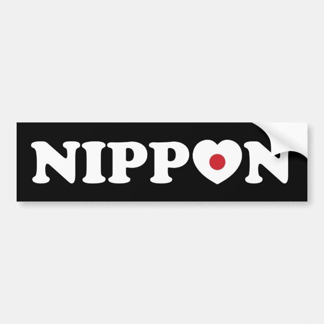 Sticker pour pare-chocs Nippon Love Heart (Devant)