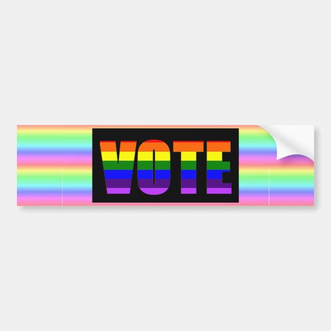 Sticker pour pare-chocs pour les élections LGBT en (Devant)