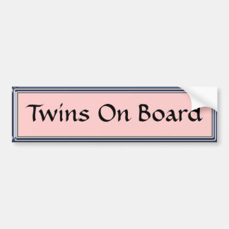 Sticker pour pare-chocs rose Twins à bord par Hear