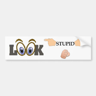 Sticker pour pare-chocs Stupide