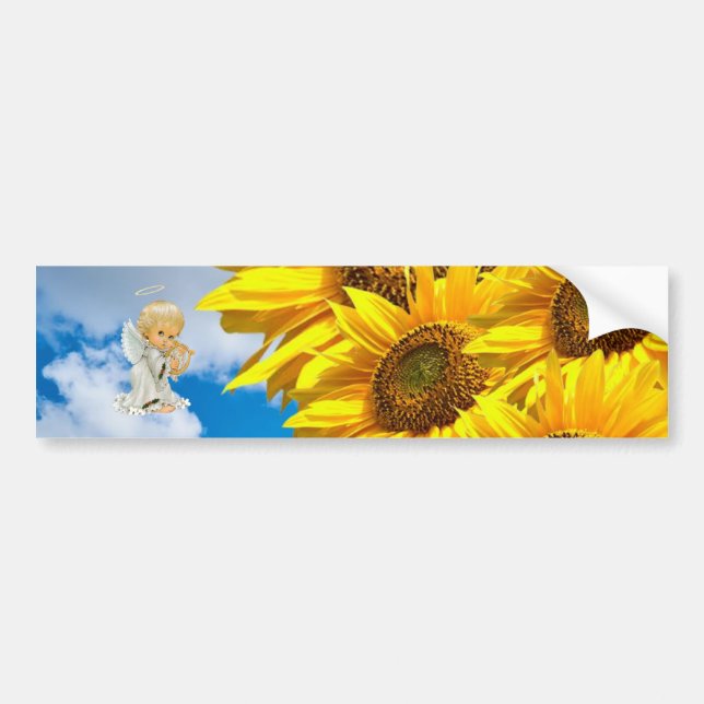 Sticker pour pare-chocs Sunflower Floral Babel (Devant)