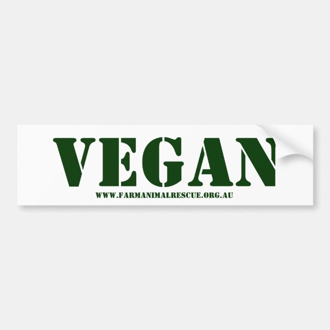 Sticker pour pare-chocs végétalien (Devant)
