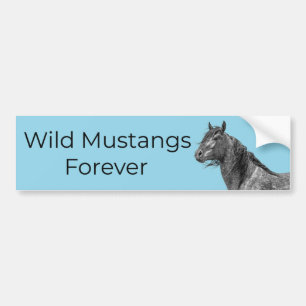 Sticker pour pare-chocs Wild Mustangs