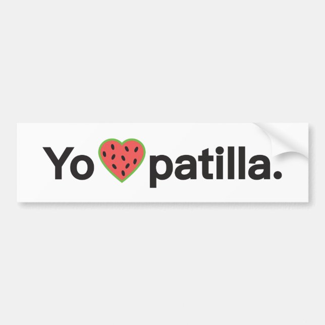 Sticker pour pare-chocs Yo amo Patilla (Devant)