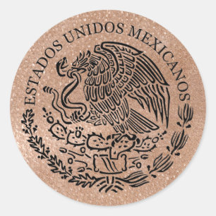 Sticker pour passeport Gold Mexico Rose