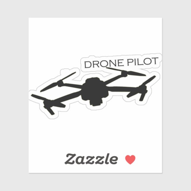 Sticker pour pilote de drone - Voler haut avec sty (Feuille)