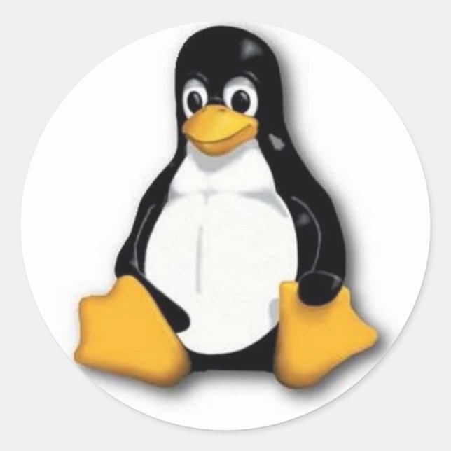 Sticker pour pingouin Tux Linux (Devant)