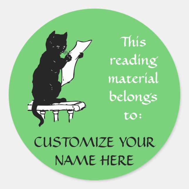 Sticker pour plaque de chat en vert clair (Devant)