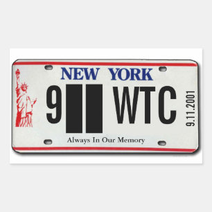 Sticker pour plaque de licence 911 Memorial NY 2