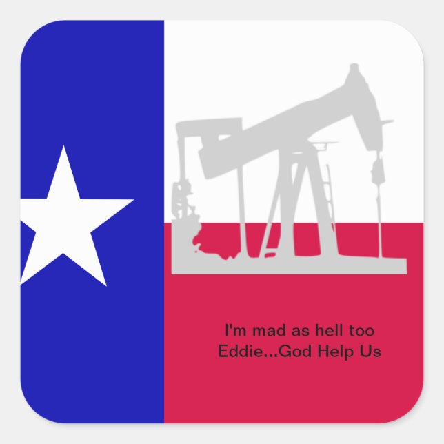 Sticker pour plate-forme pétrolière du Texas (Devant)