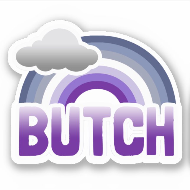 Sticker pour Pride Lesbienne Butch (Devant)