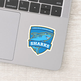 Sticker pour requins de l'école primaire virtuelle