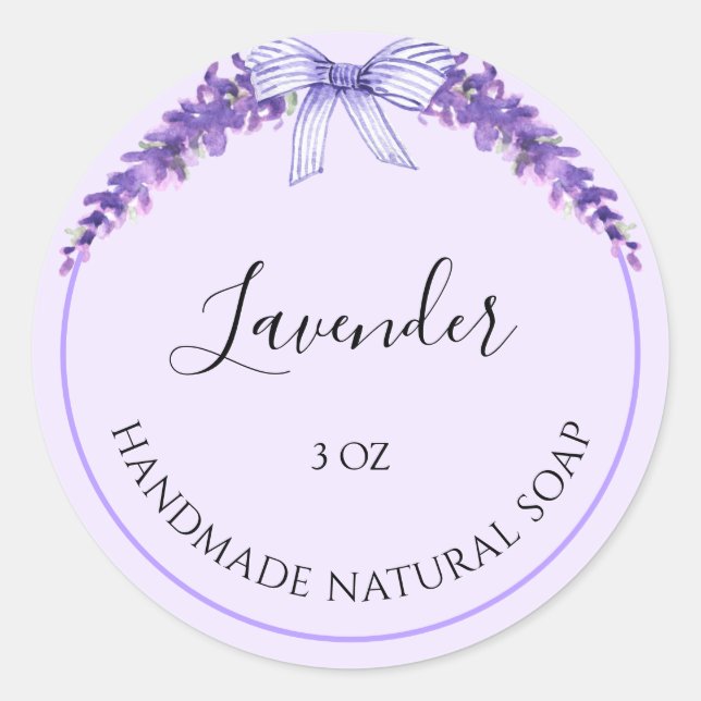 Sticker pour savon artisanal Lavender (Devant)