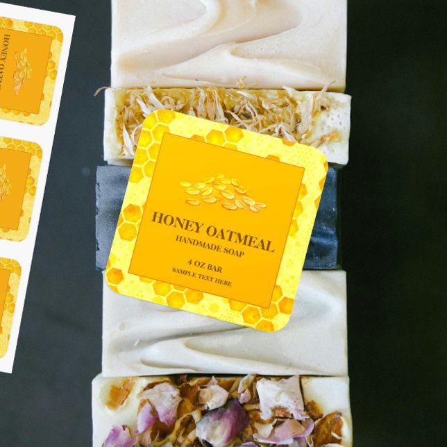 Sticker pour savon Étiquette Honey Oatmel (Créateur téléchargé)