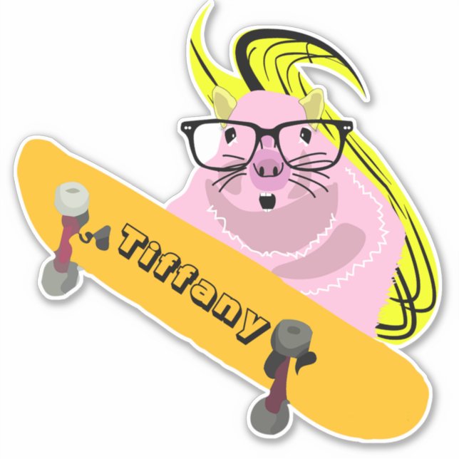 Sticker pour skateboard Naughty Squirrel #147 (Devant)