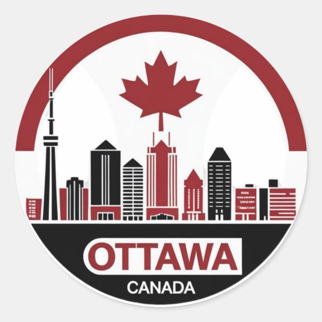 Sticker pour skyline Ottawa Canada (Devant)