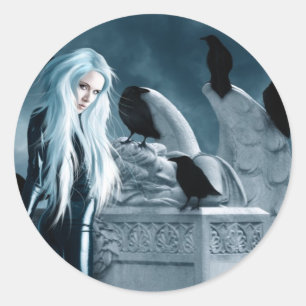 Sticker pour sorcière de corbeau