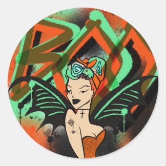 Sticker pour sorcière de graffiti Boo