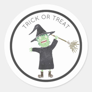 Sticker pour sorcière Halloween amusant