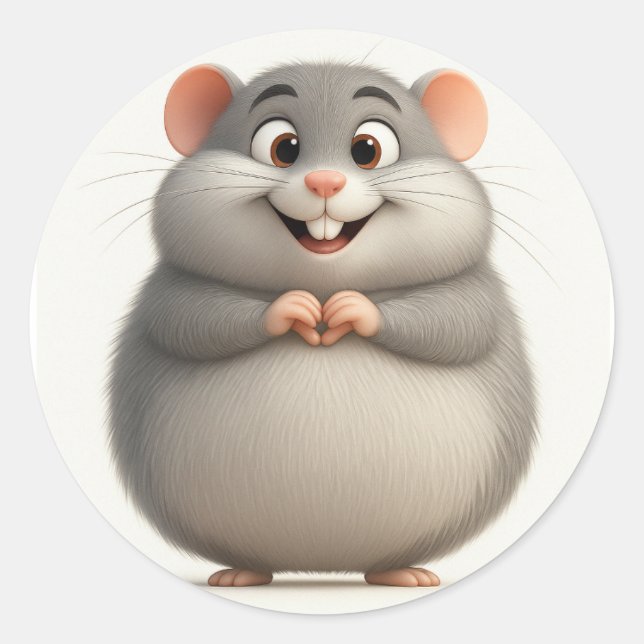 Sticker pour souris Cartoon-Coeur (Devant)