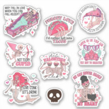 Sticker pour squelette anti-Valentines Day