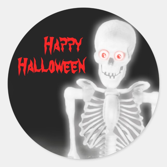 Sticker pour squelette d'Halloween (Devant)