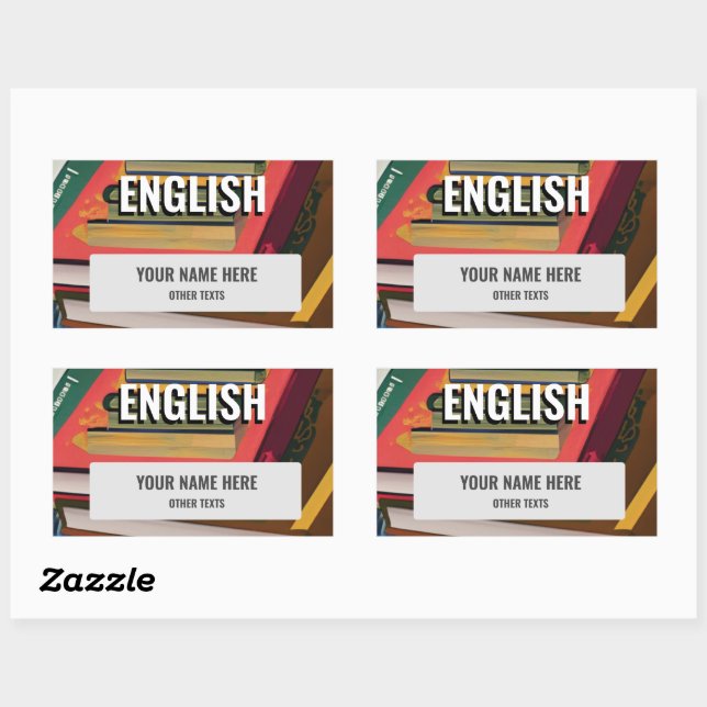 Sticker pour sujet de l'école anglaise Étiquette (Feuille)