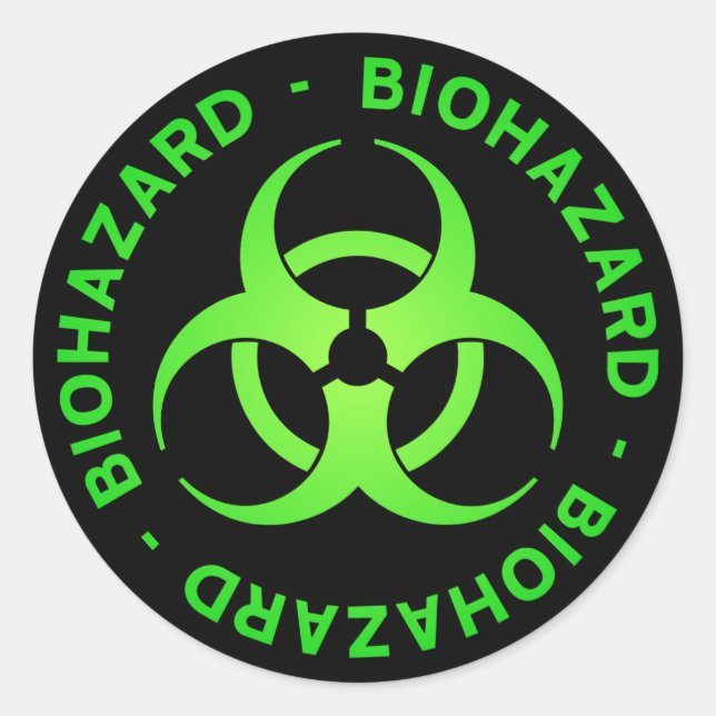 Sticker pour symbole bio-danger vert (Devant)
