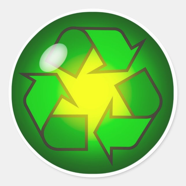 Sticker pour symbole de recyclage (Devant)